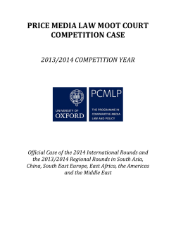 Price Moot Court Case 2014 - Price Media Law Moot Court
