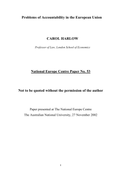 Problems of Accountability in the European Union