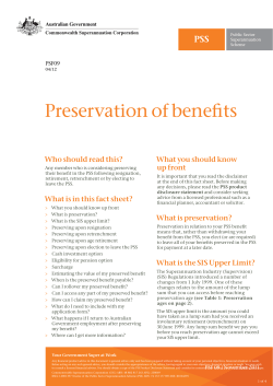 Preservation of benefits