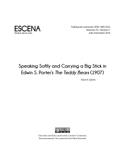 Speaking Softly and Carrying a Big Stick in Edwin S. Porter`s The
