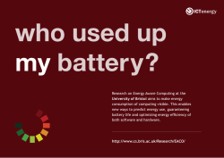 who used up my battery? - ICT