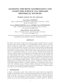 LEARNING DISCRETE MATHEMATICS AND COMPUTER