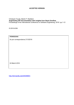 Augmenting API Documentation with Insights from Stack Overflow