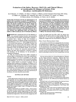 Evaluation of the Safety, Recovery, Half-Life, and