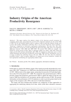 Industry Origins of the American Productivity Resurgence