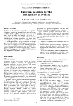 European guideline for the management of syphilis