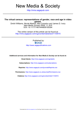 representations of gender, race and age in video games