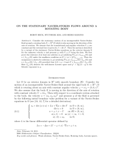 ON THE STATIONARY NAVIER-STOKES FLOWS AROUND A
