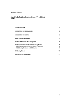 Andrea Volkens Manifesto Coding lnstructions