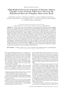 Flight Height Preference for Oviposition of Mosquito