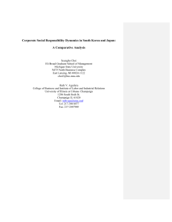 CorporateSocial Responsibility Dynamics in South Korea and Japan