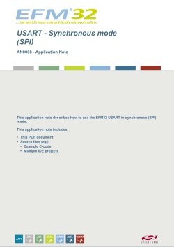 USART - Synchronous mode (SPI)