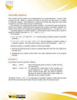 Scientific Notation