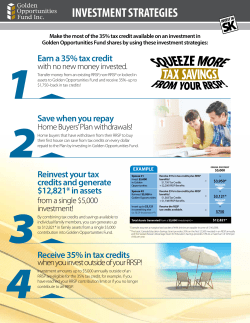 investment strategies - Golden Opportunities Fund