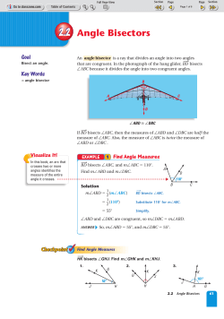 2.2 Angle Bisectors