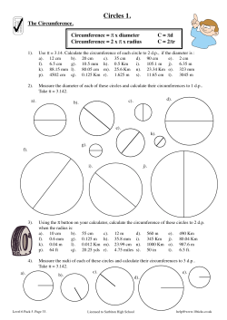 Circles 1. - Surbiton High School