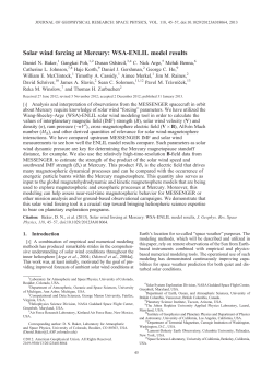 Solar wind forcing at Mercury: WSAENLIL model results