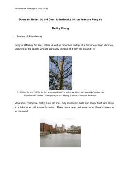 Down and Under, Up and Over: Animalworks by Sun Yuan and