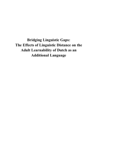 Bridging Linguistic Gaps: The Effects of Linguistic Distance on the