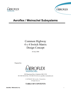Common Highway 4 X 4 Switch Matrix Design Concept