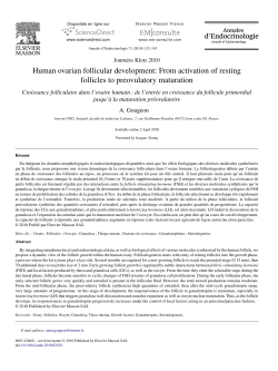 Human ovarian follicular development: From activation of - e
