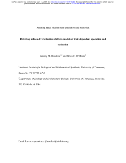 Running head: Hidden state speciation and extinction