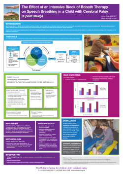 a pilot study - The Bobath Centre