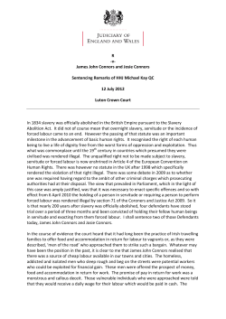 James Connors and Josie Connors - Courts and Tribunals Judiciary
