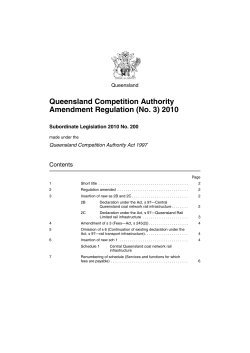 Queensland Competition Authority Amendment Regulation (No. 3
