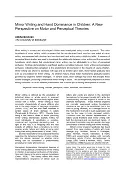 Mirror Writing and Hand Dominance in Children