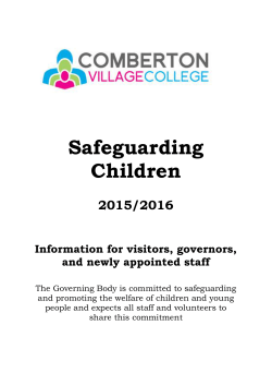 Safeguarding Children - Comberton Village College