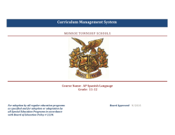 AP Spanish - Monroe Township School District