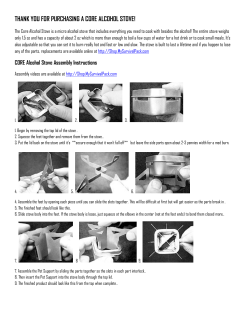 Core Alcohol Stove Assembly Instructions PDF