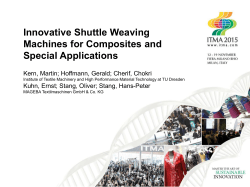 Innovative Shuttle Weaving Machines for Composites and Special