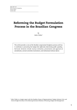 Reforming the Budget Formulation Process in the Brazilian Congress