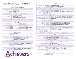 Syntax: EXPLAIN STATEMENT>
