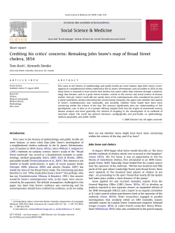 Crediting His Critics` Concerns: Remaking John Snow`s Map of