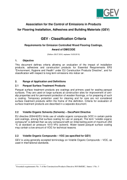 GEV - Classification Criteria - eco