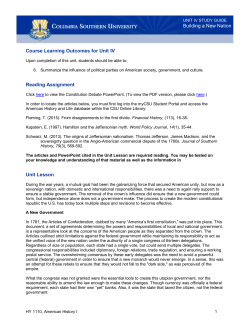Course Learning Outcomes for Unit IV Reading