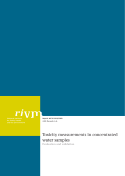 Toxicity measurements in concentrated water samples