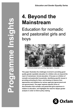 education for nomadic and pastoralist girls and boys
