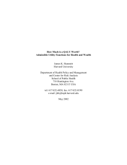 Admissible Utility Functions for Health and Wealth