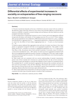 Differential effects of experimental increases in sociality