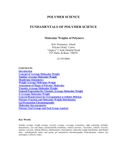 Molecular weights of polymers