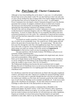 The Port Isaac 40 Charter Catamaran.