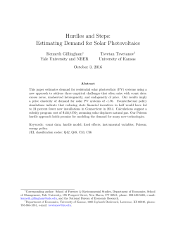 Estimating Demand for Solar Photovoltaics
