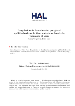 Irregularities in Scandinavian postglacial uplift/subsidence in