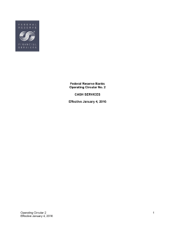 Federal Reserve Banks Operating Circular No. 2