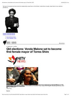 Qld elections: Vonda Malone set to become first female mayor of