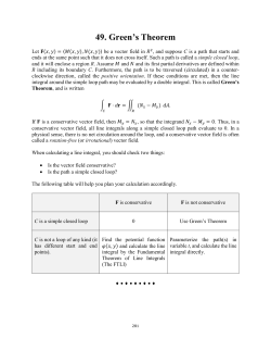 Green`s Theorem